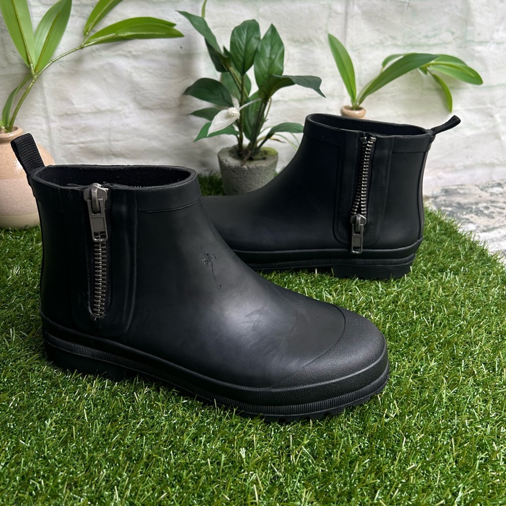 MADEWELL Rubber black chelsea Rain Boots women’s size 7 new - Picture 12 of 15